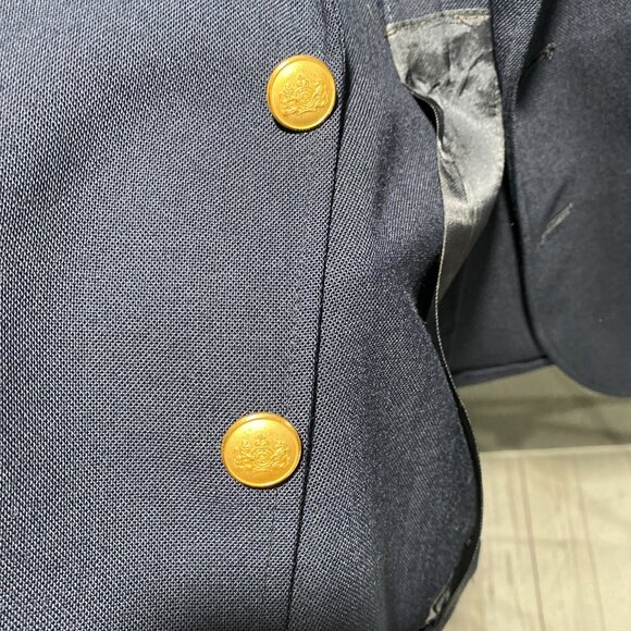 Stafford blazer sport coat jacket navy gold buttons - Picture 3 of 7